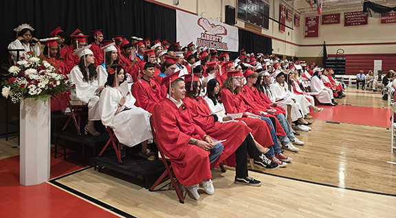 graduation33 Graduates seated on risers